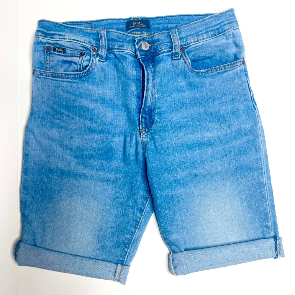 Big Boys Polo Ralph Lauren Denim roll-up shorts